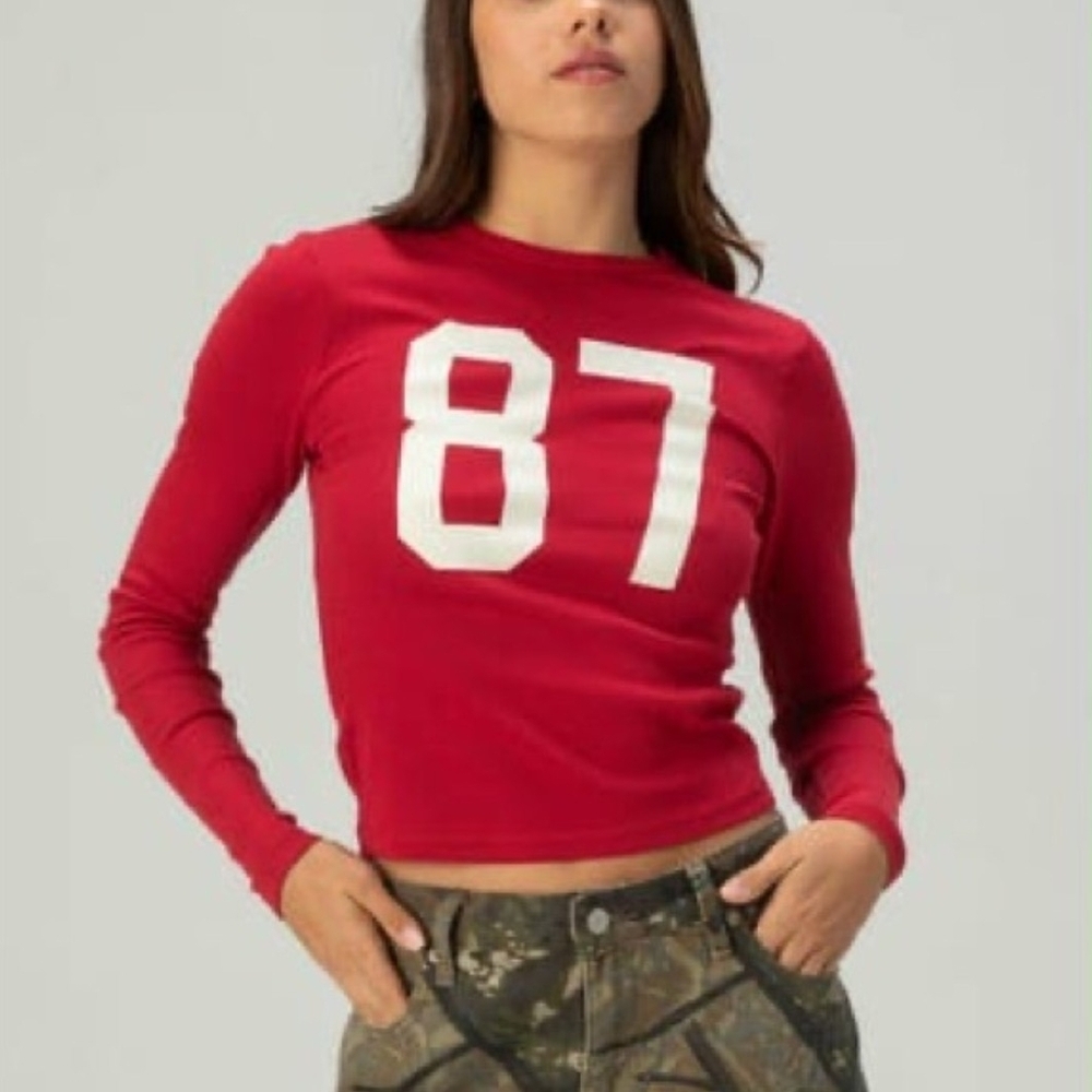NWT RSQ Womens Longsleeve 87 Baby Tee Size XS